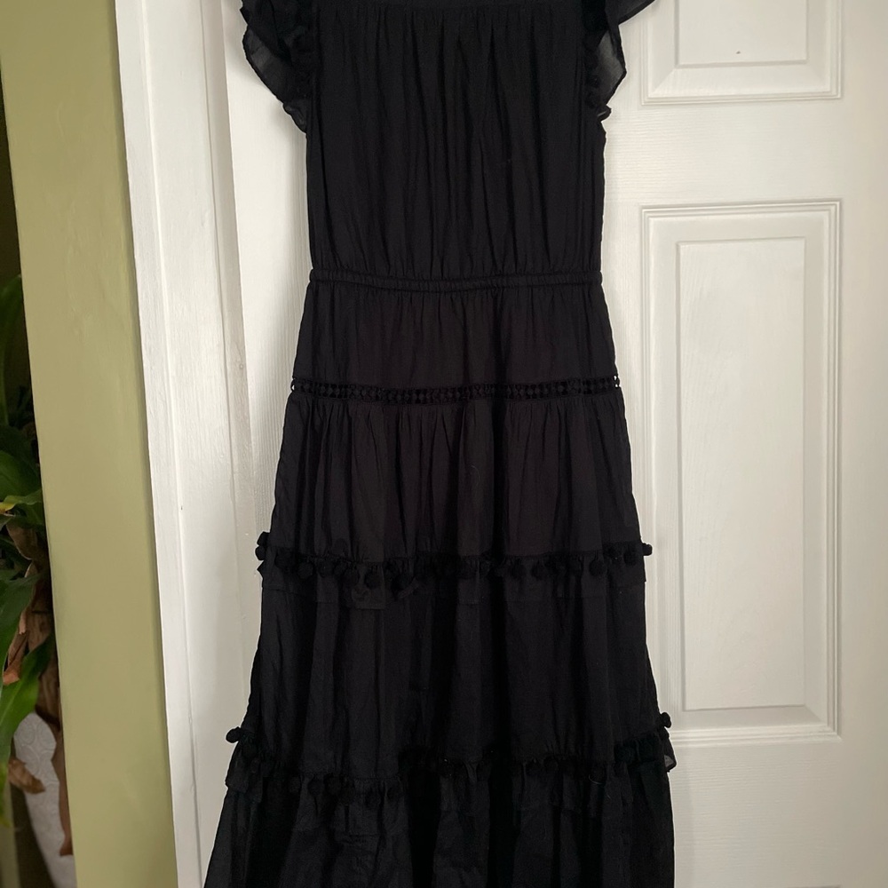 J Crew Black Ruffled Dress - Picture 5 of 5